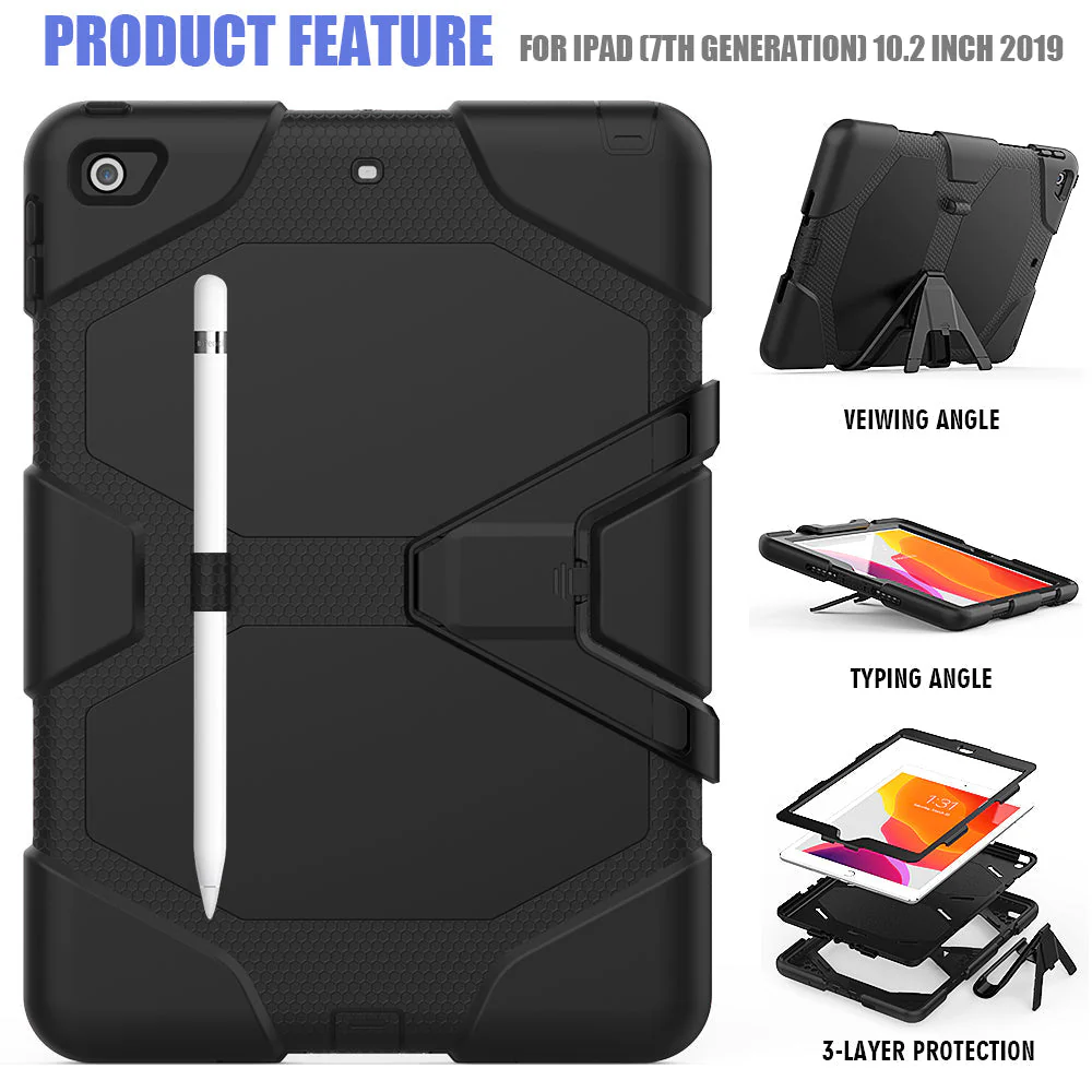 iPad 10.2 Case Rugged Shockproof Case - Image 2