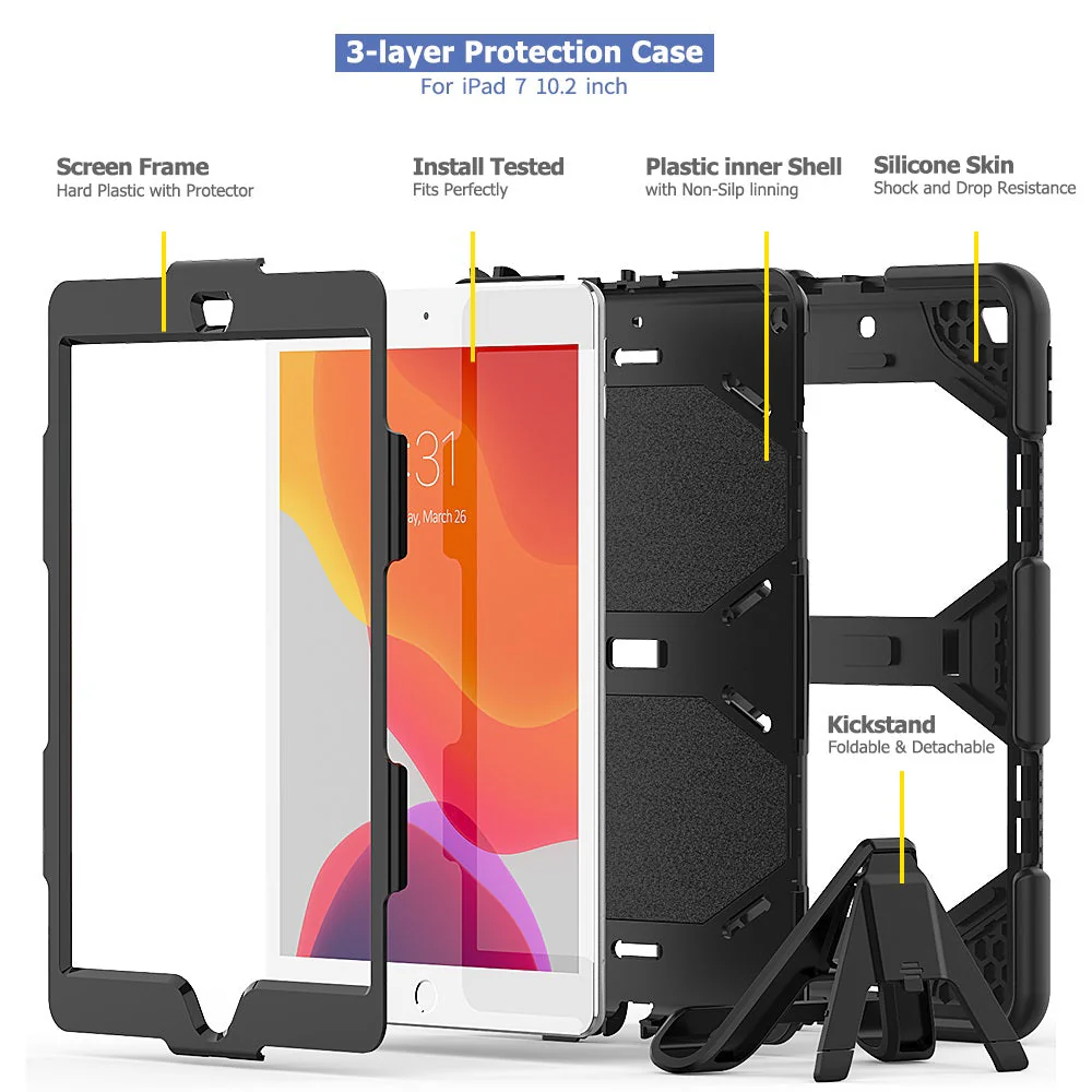 iPad 10.2 Case Rugged Shockproof Case - Image 5