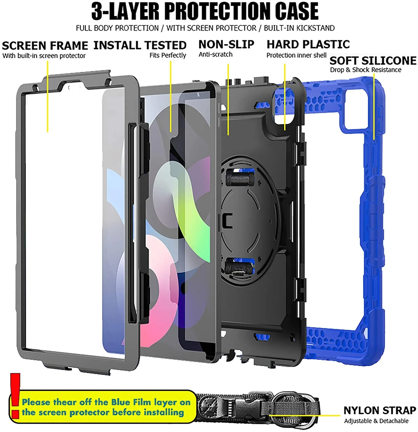 iPad Air 4 Case Rugged Shockproof Case - Image 3