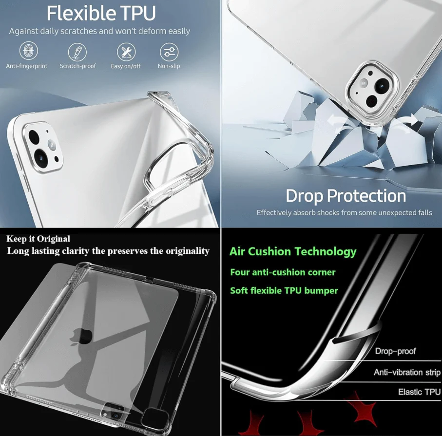 iPad Pro 11 2nd Gen 2020 Clear Case – Slim Transparent Cover - Image 6