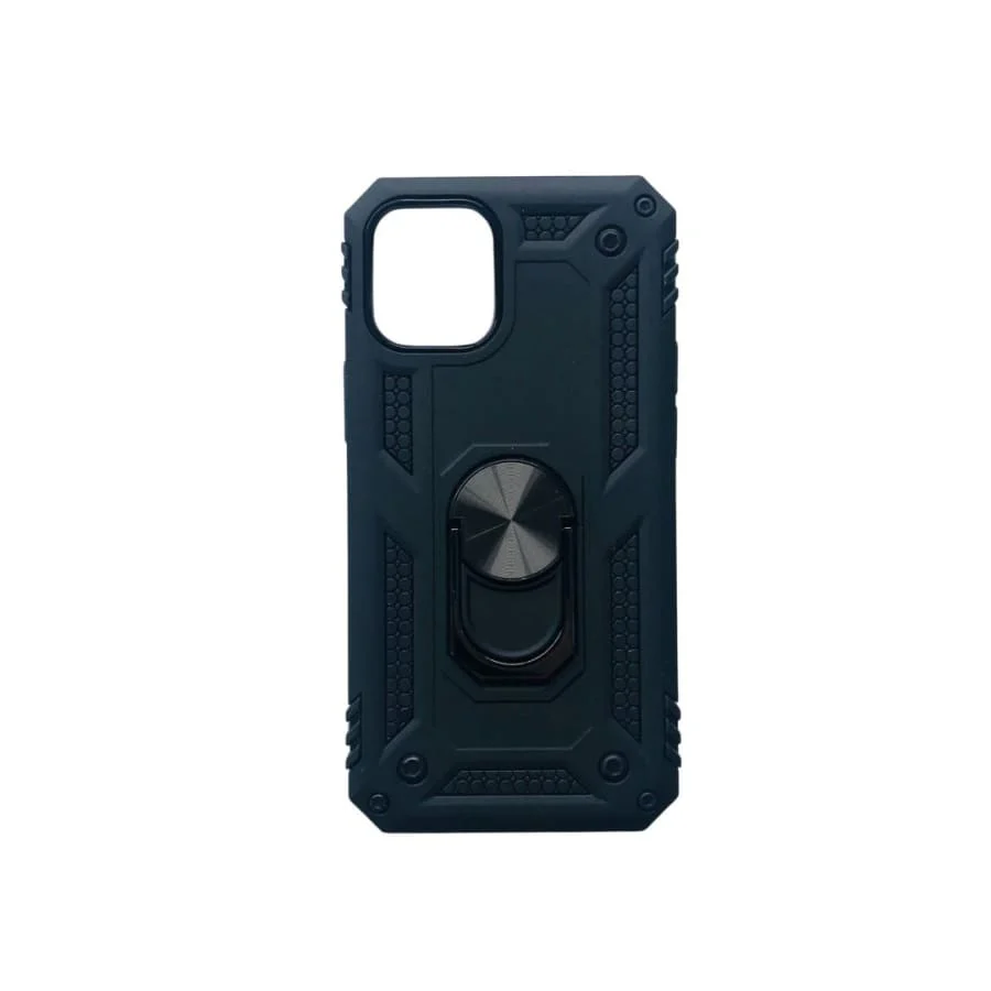 iPhone 12 Mini (5.4”) Rugged Armor Case (Black) - Image 2
