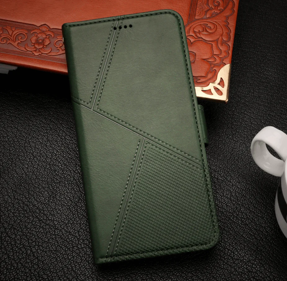 iPhone 12 Pro Flip Wallet Case Cowhide Dot Pattern - Image 6
