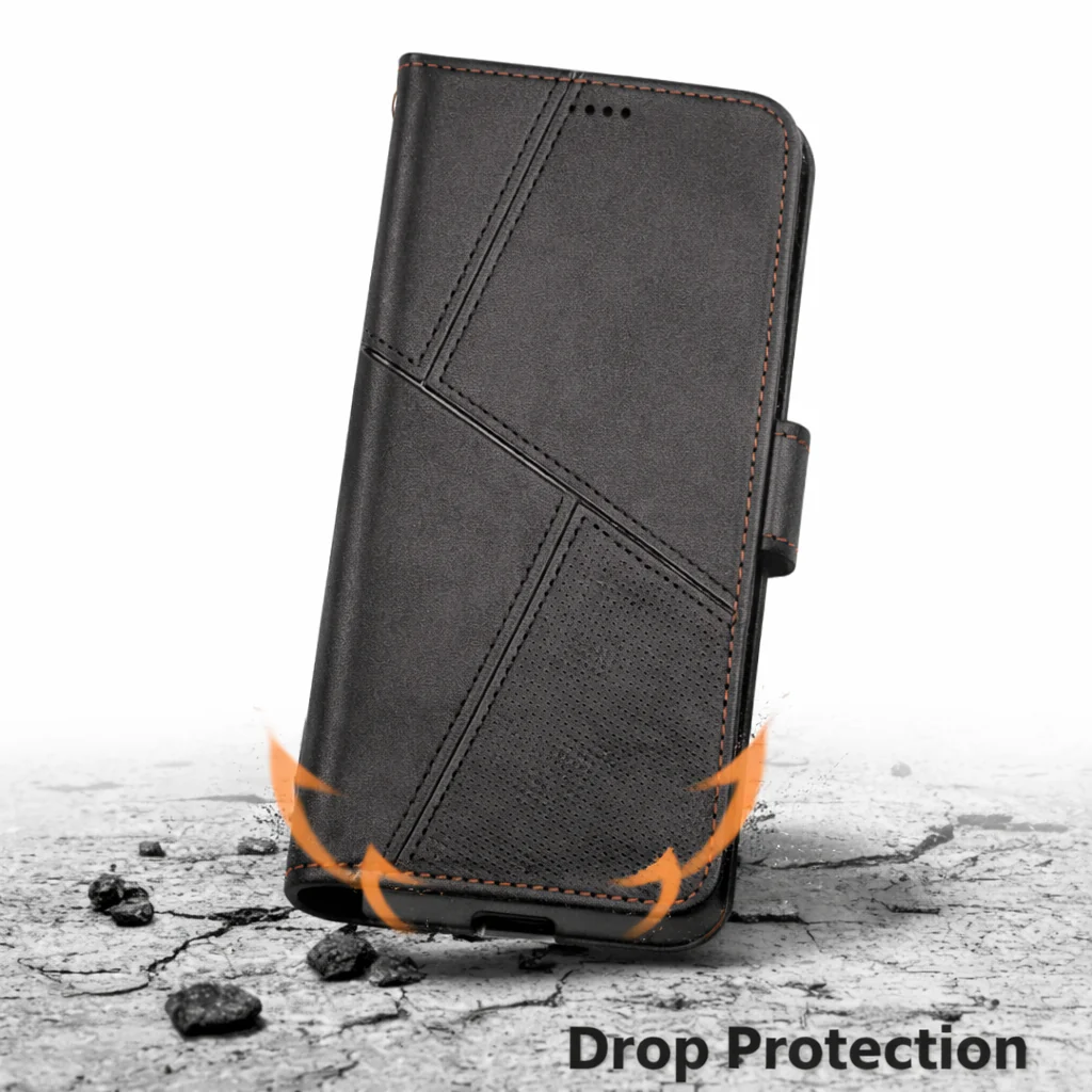 iPhone 13 Pro Max Flip Wallet Case Cowhide Dot Pattern - Image 8