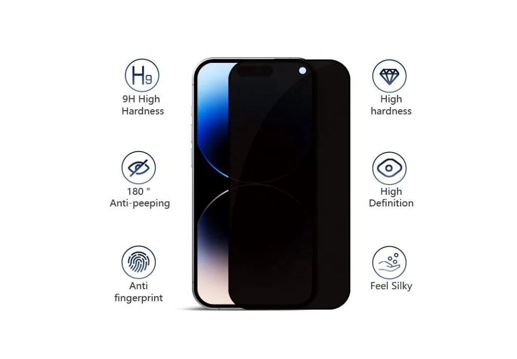 iPhone 13 Pro Max Glass Privacy Screen Protector (2 Pack) - Image 2