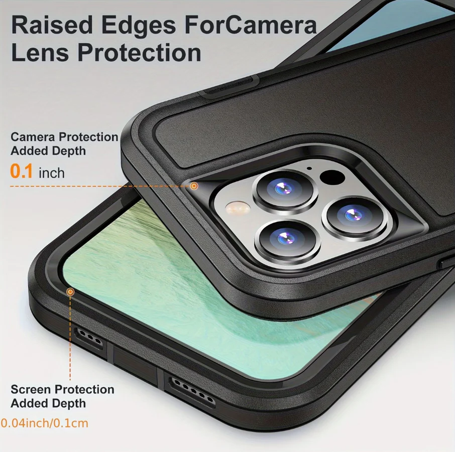 IPhone 16 Pro Max Triple Layer Armor Hard Case with Kickstand - Image 6