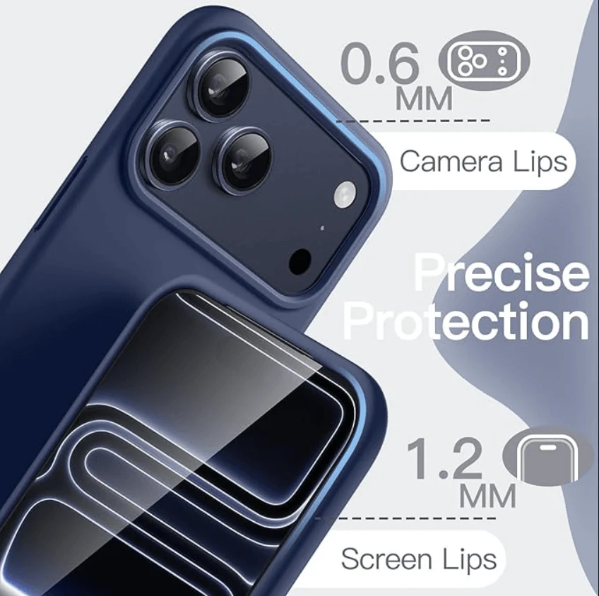iPhone 17 Pro Navy Blue Silicone Case – Soft Protective Cover - Image 3