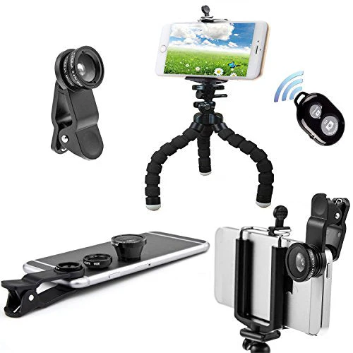 iPhone Tripod Mount Holder Stand + Bluetooth Selfie remote - Image 4