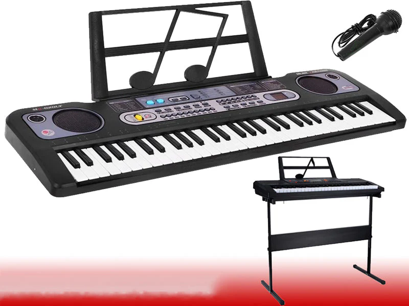 Keyboard Piano with Microphone and Piano Stand - Image 2