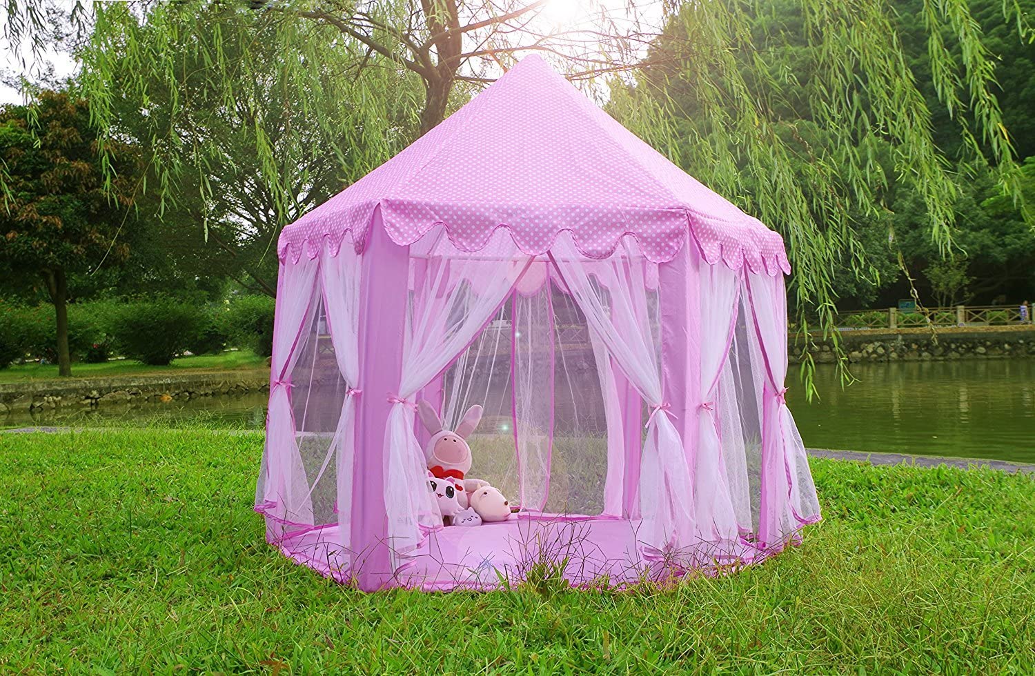 Kids Play Tent Kids Tent Princess Tent Girls Large Playhouse - Image 8