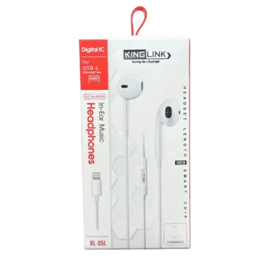 Kinglink Earphones (with lightning cable) - KL05L - Image 2