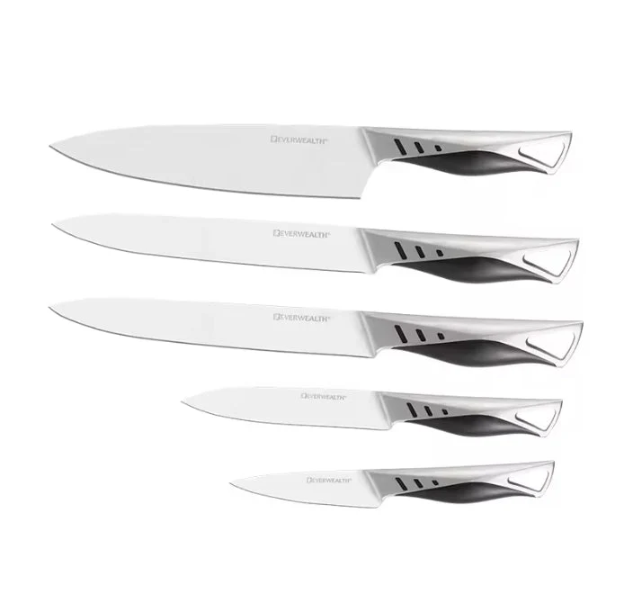 Kitchen Knife Set with Walnut Wood Block Holder - Image 2