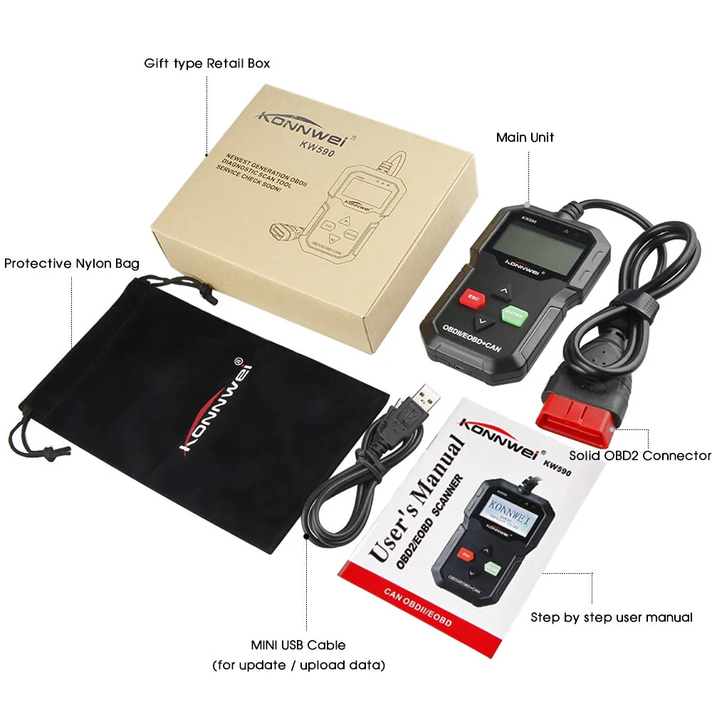 KW590 OBD2 Scanner Code Reader - Image 8