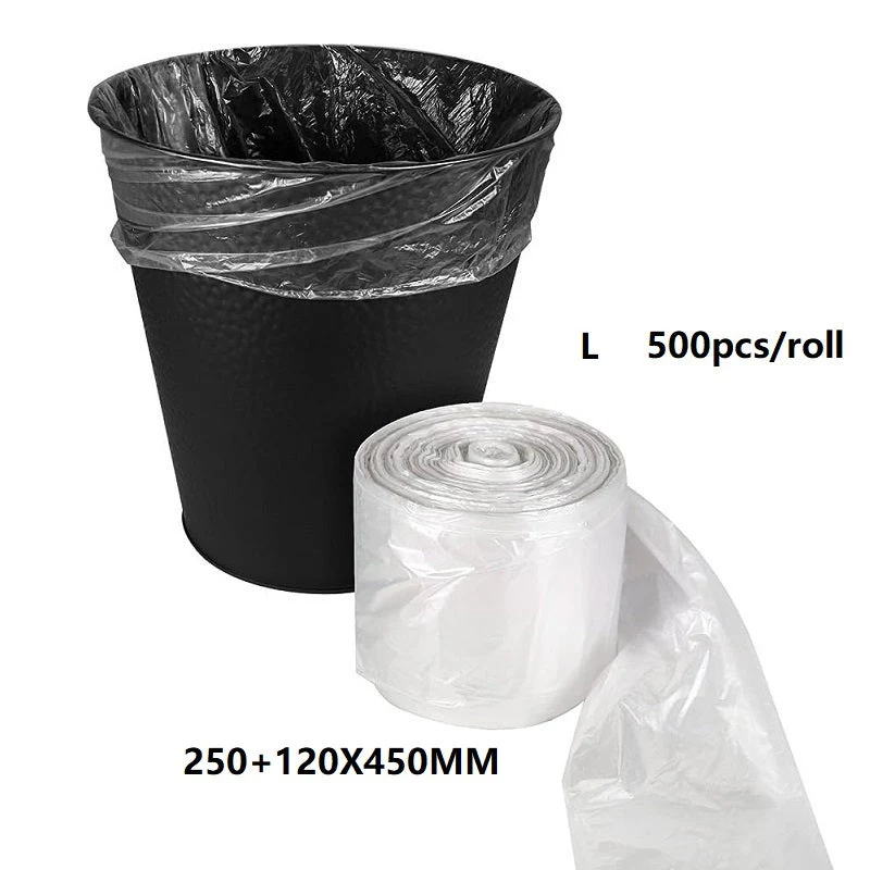 L (250+120X450MM) Plastic Trash Bags in Roll - 500pcs/roll - Image 2