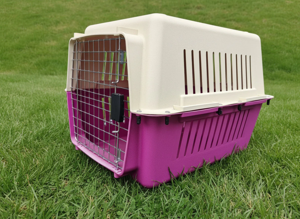 Large 68CM Dog/Cat/Pet Travel Cage/Carrier/Crat - PINK - Image 2