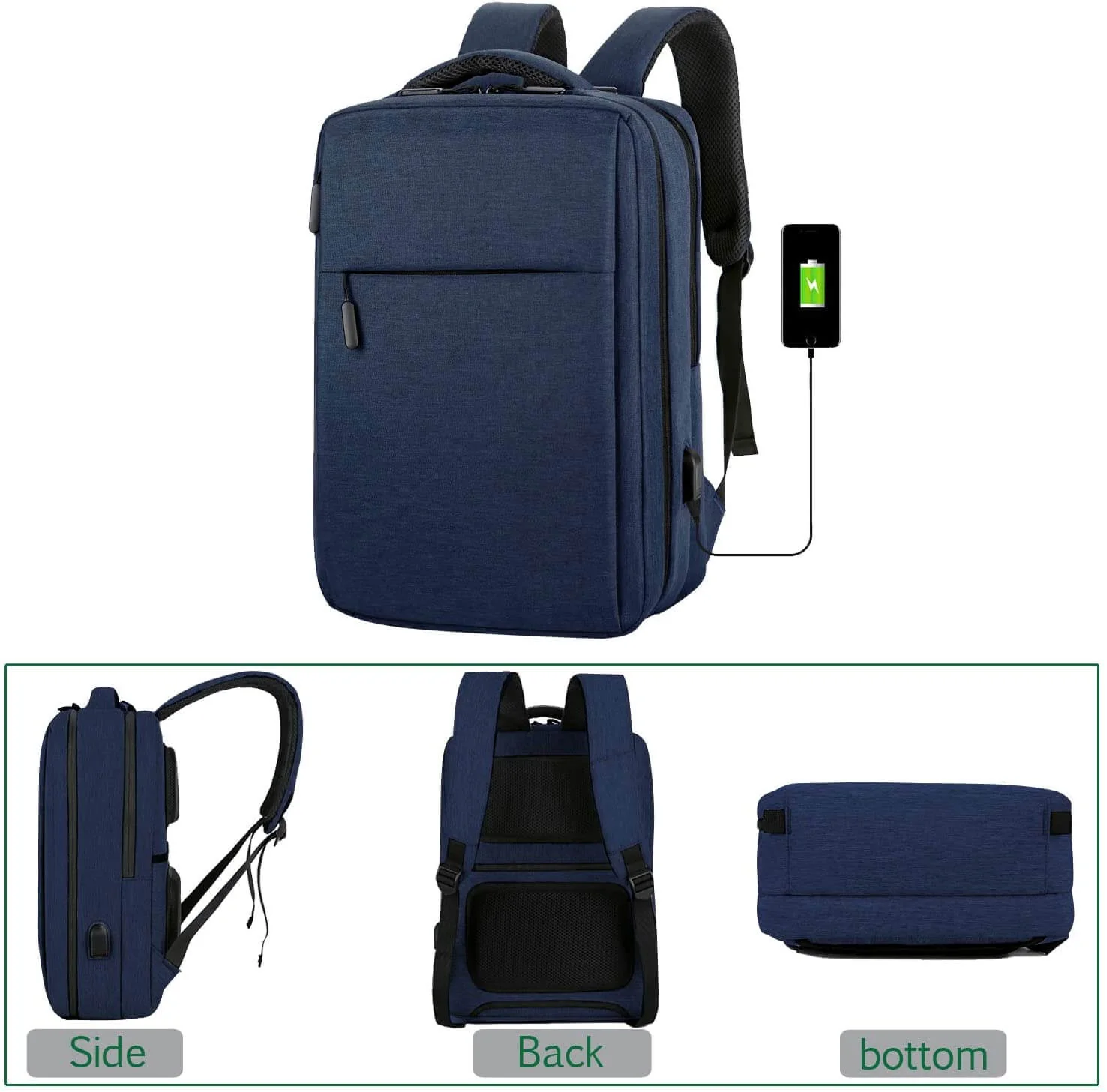 Laptop Backpack Blue 28cm - Image 3