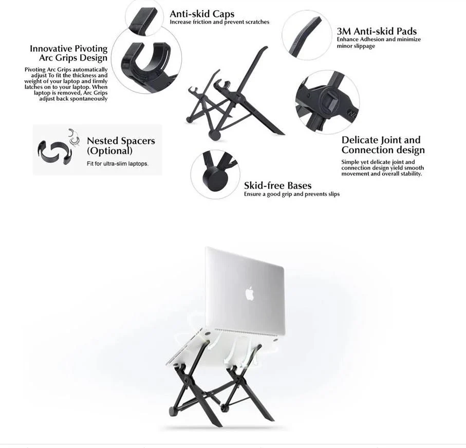 Laptop Stand HEIGHT ADJUSTABLE WITH 7 SETTINGS - Image 6