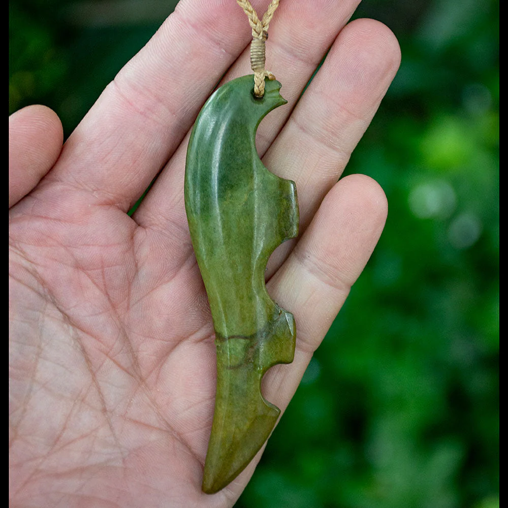 Large Flower Jade Drop by Malcolm Cox Pendant - Image 3