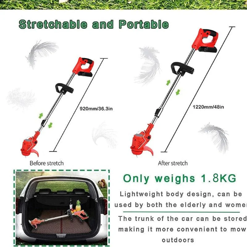 Lawn Mower Cordless Pruning Cutter Weed Wacker Garden Trimmier - Image 5