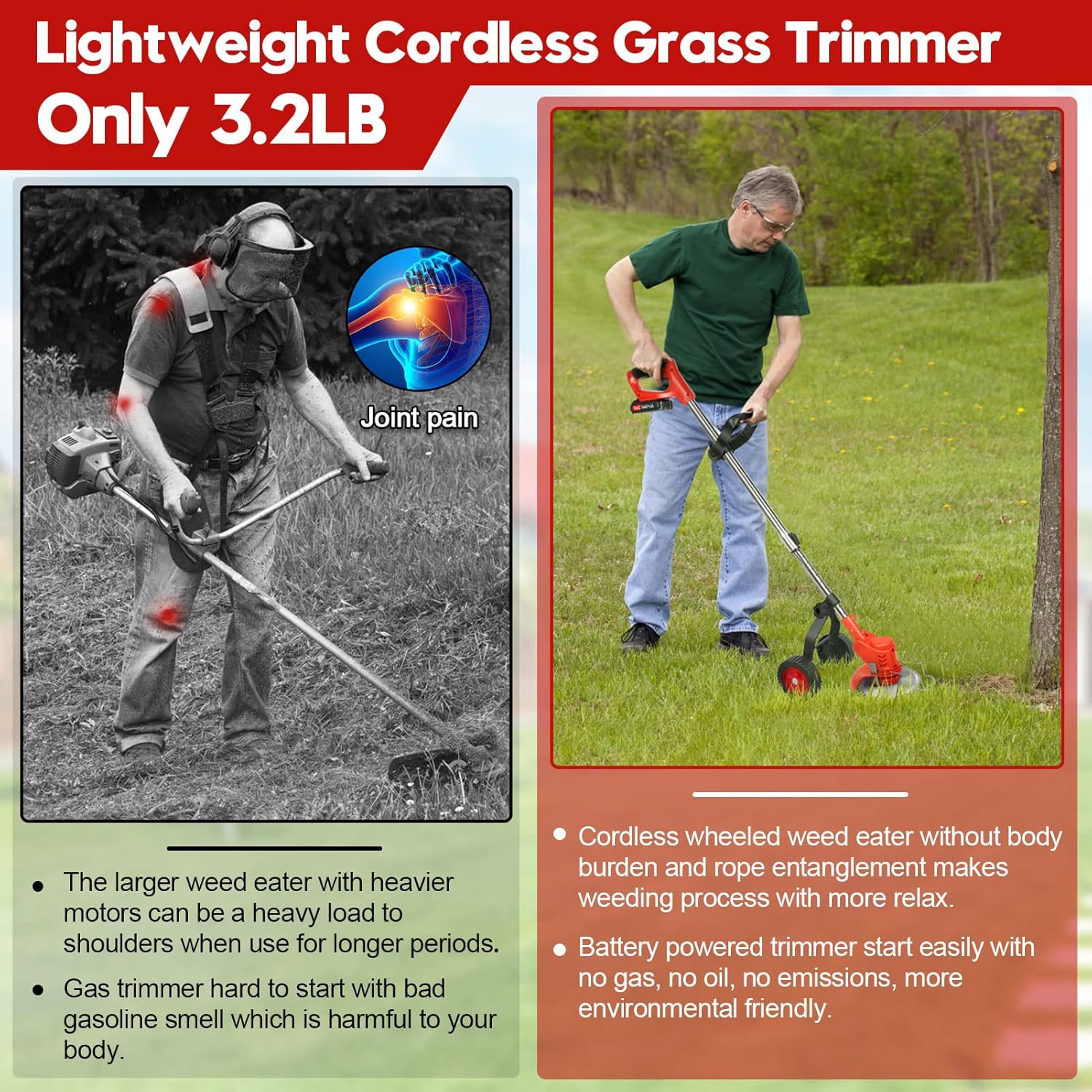 Lawn Mower Cordless Weed Cutter Garden Trimmer - Image 9