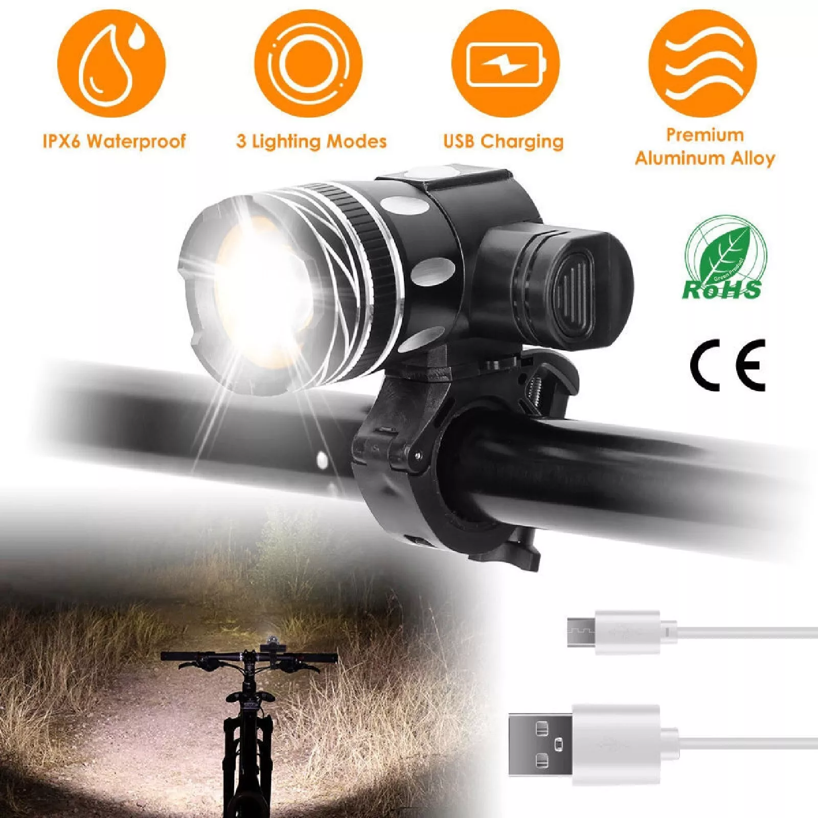 LED Bike Light USB Rechargeable Waterproof - Image 8