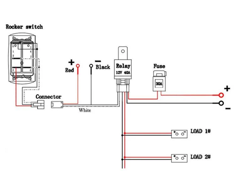 Led Light Bar Wiring Harness 12V 40A - Image 5