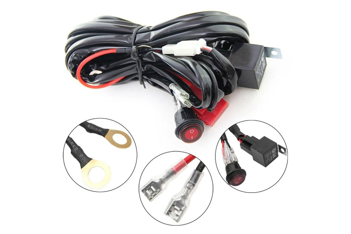 LED Light Bar Wiring Harness 12V 40A - Image 2