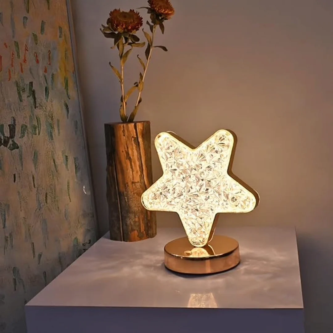 LED Night Light Lamp Star Acrylic Crystal Table Lamp - Image 9