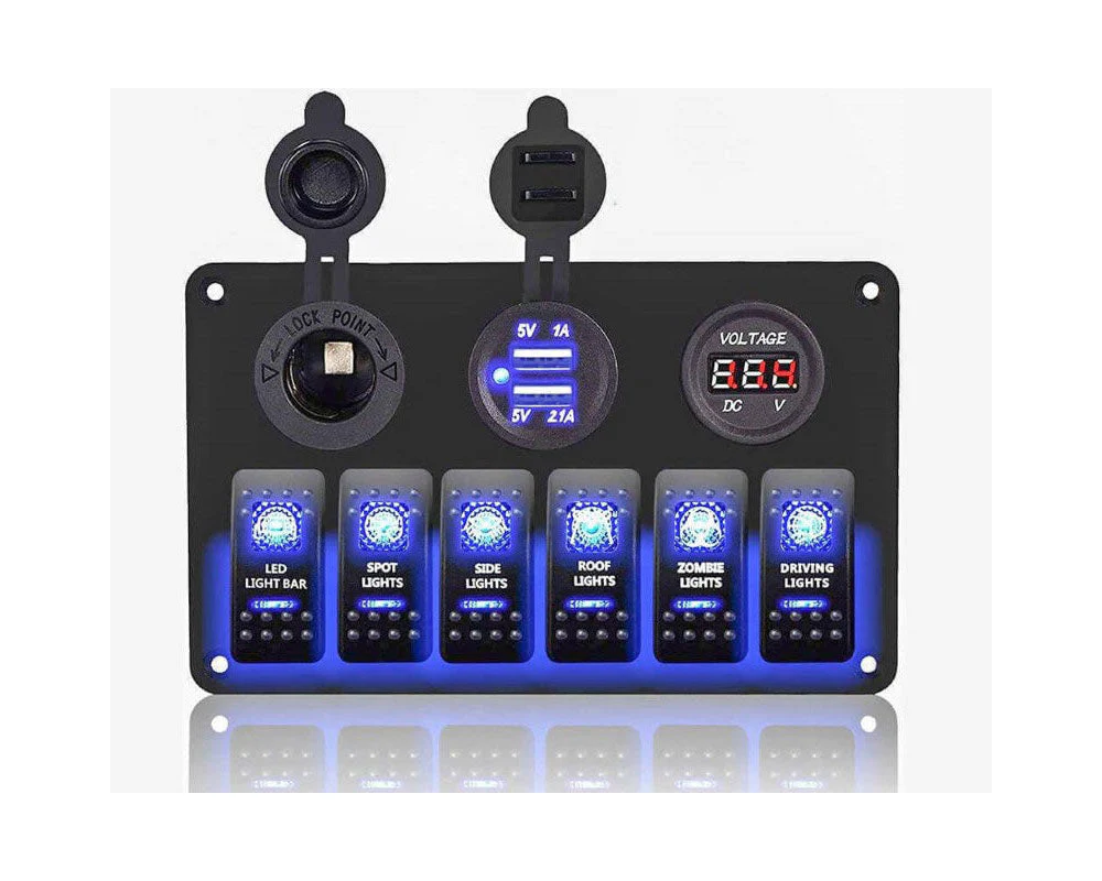 6 Gang Rocker Switch Panel - Image 2