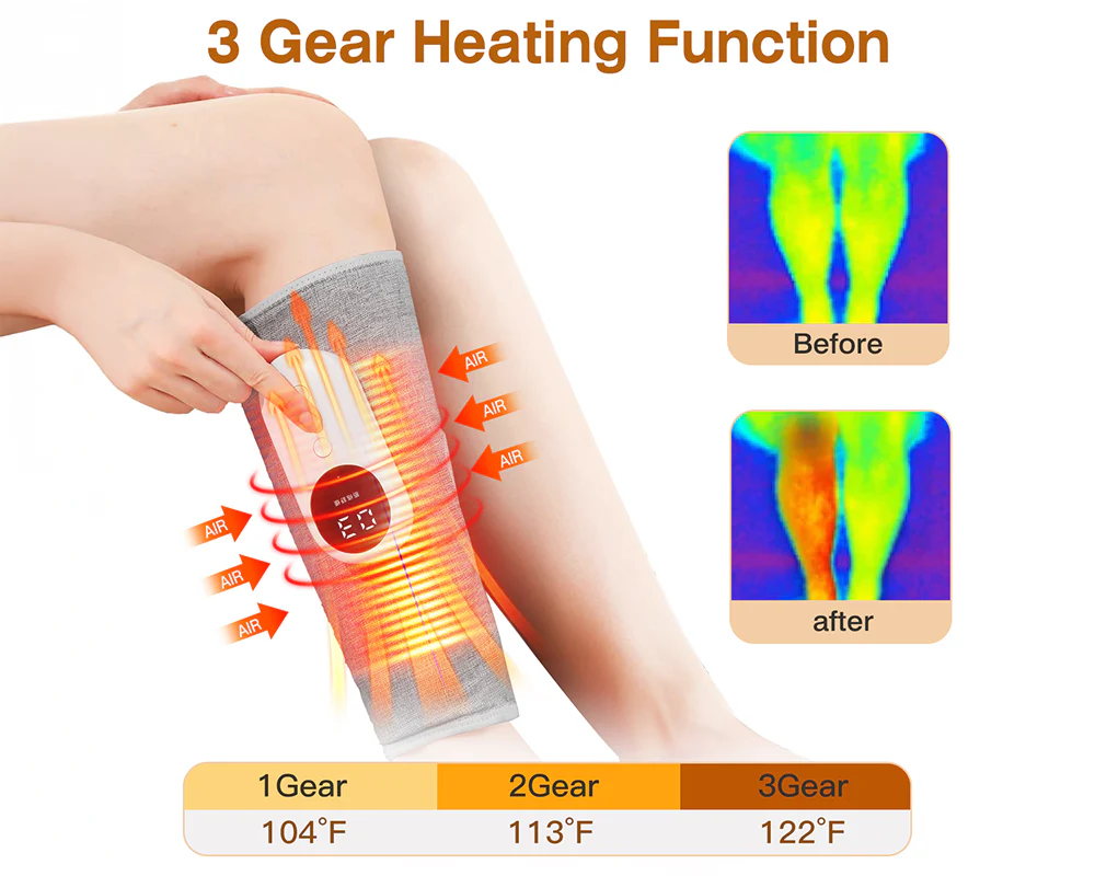 Leg Massager Calf Air Compression Heated Massage - Image 5