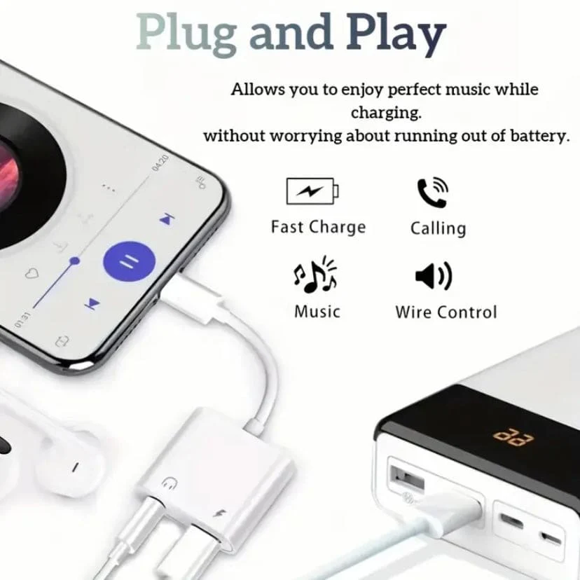Lightning Audio & Charge Adapter (MH030) - Image 2
