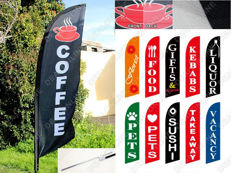 'LIQUOR' 3.4m Ground Drill/SET Commercial Feather Banner Flag - Image 4