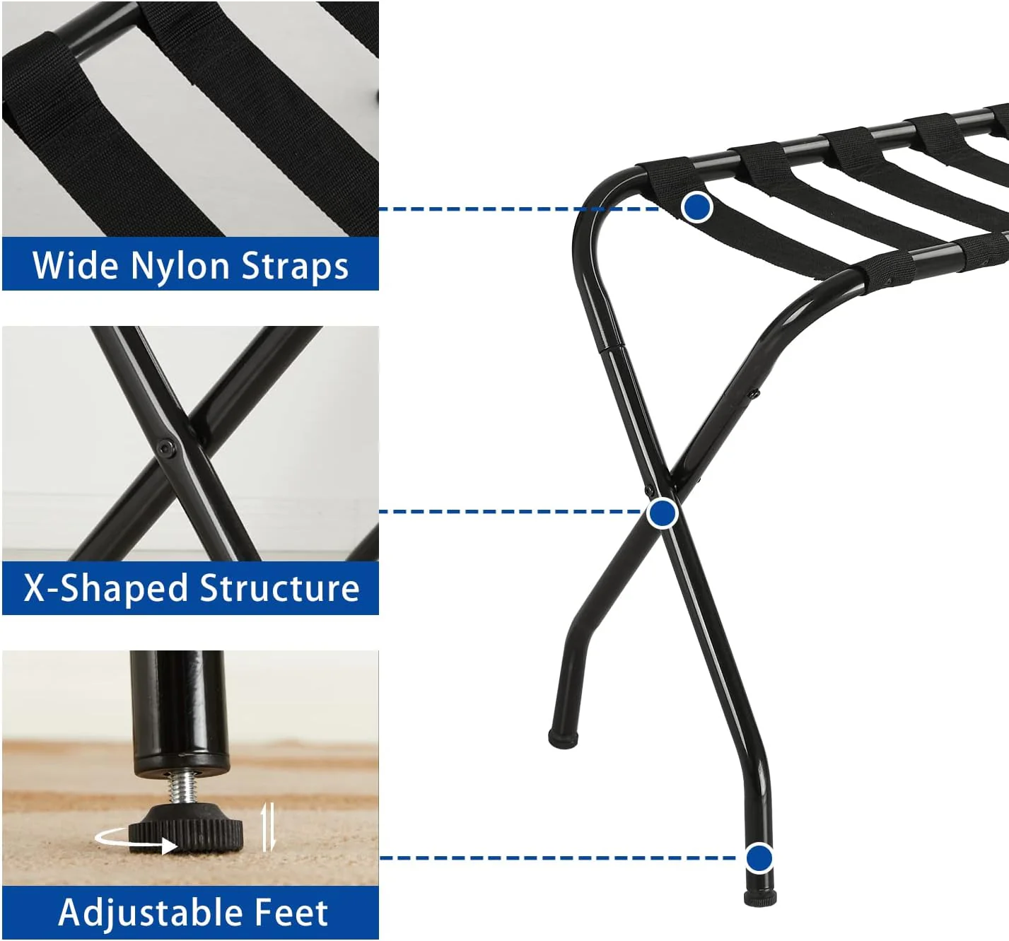 Luggage Rack Suitcase Stand (Set of 2) - Image 6
