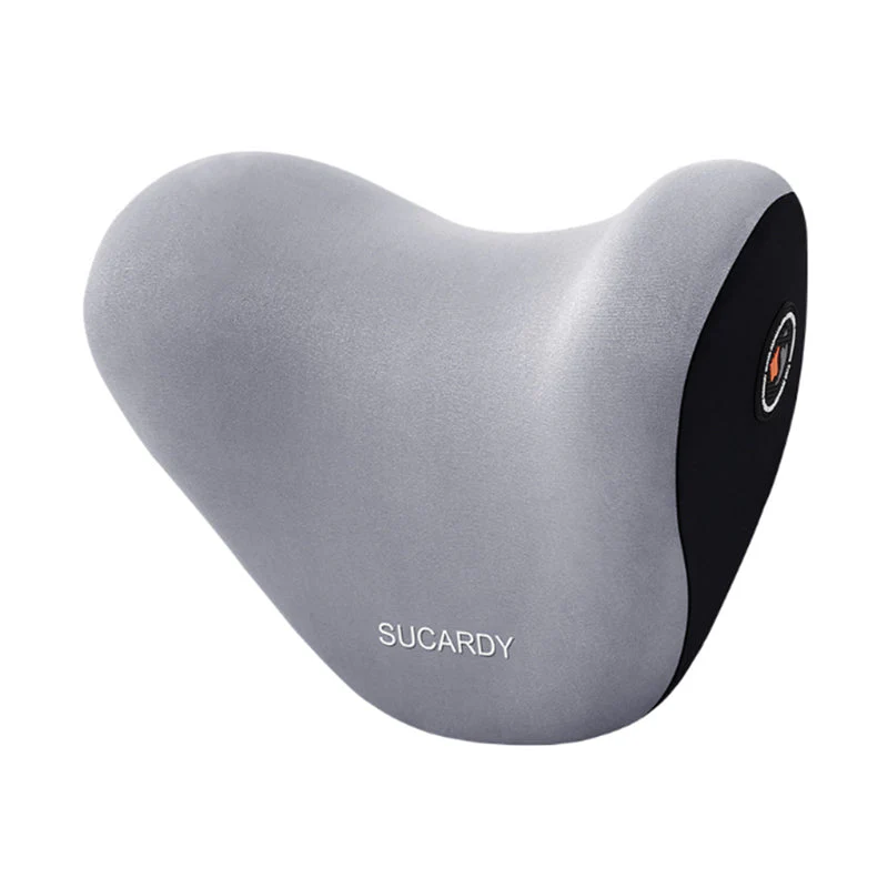 Lumbar Support Pillow and Car Headrest Neck Pillow Set Ergonomic Design Grey - Image 3