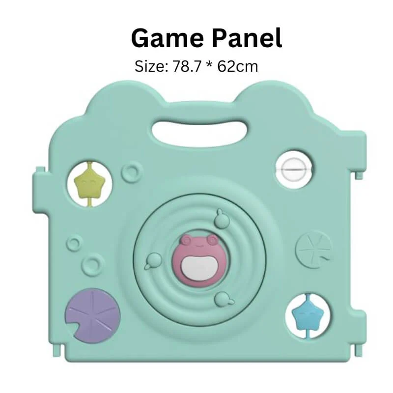 Baby Playpen - Adjustable Kids Safety Playpen | Green Frog | 14 Panels - Image 5