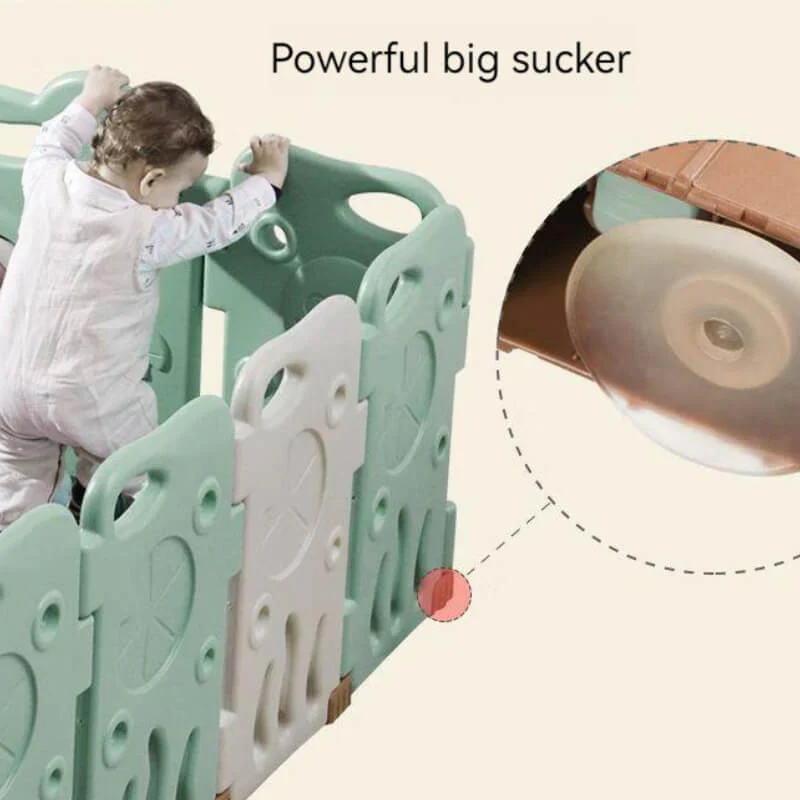 Luxurious Baby Playpen 16+2 Panels (Little Froggy-Pink) - Image 6