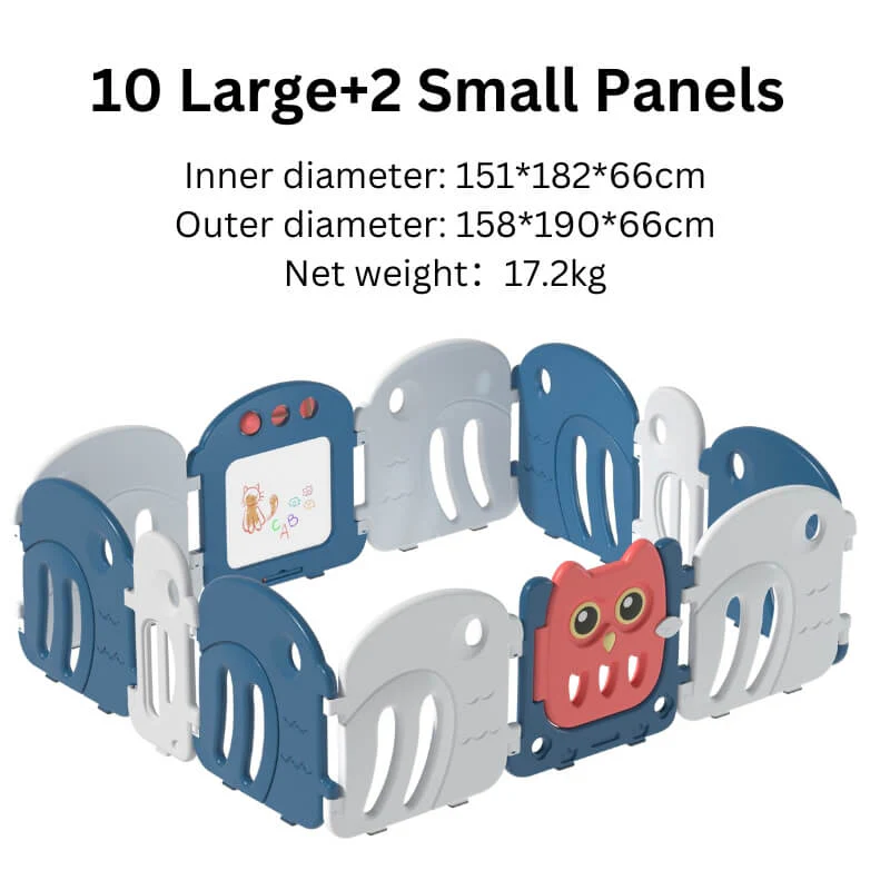 Luxurious Solid Baby Playpen with a Graffiti Panel 158*189*66cm - Image 2