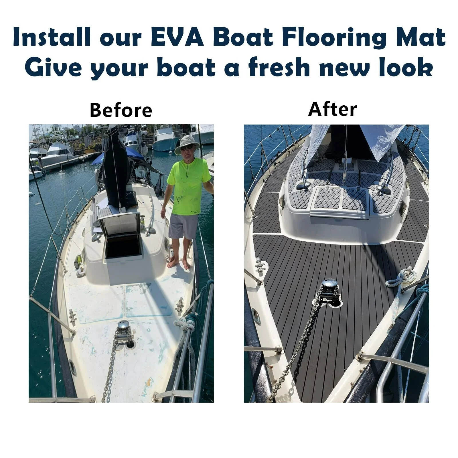Marine Carpet Teak Boat Flooring Mat EVA - Image 8