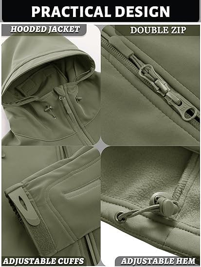 Men's Military Tactical Soft Shell Jacket Coat Water Resistant Windbreaker M-3XL - Image 4
