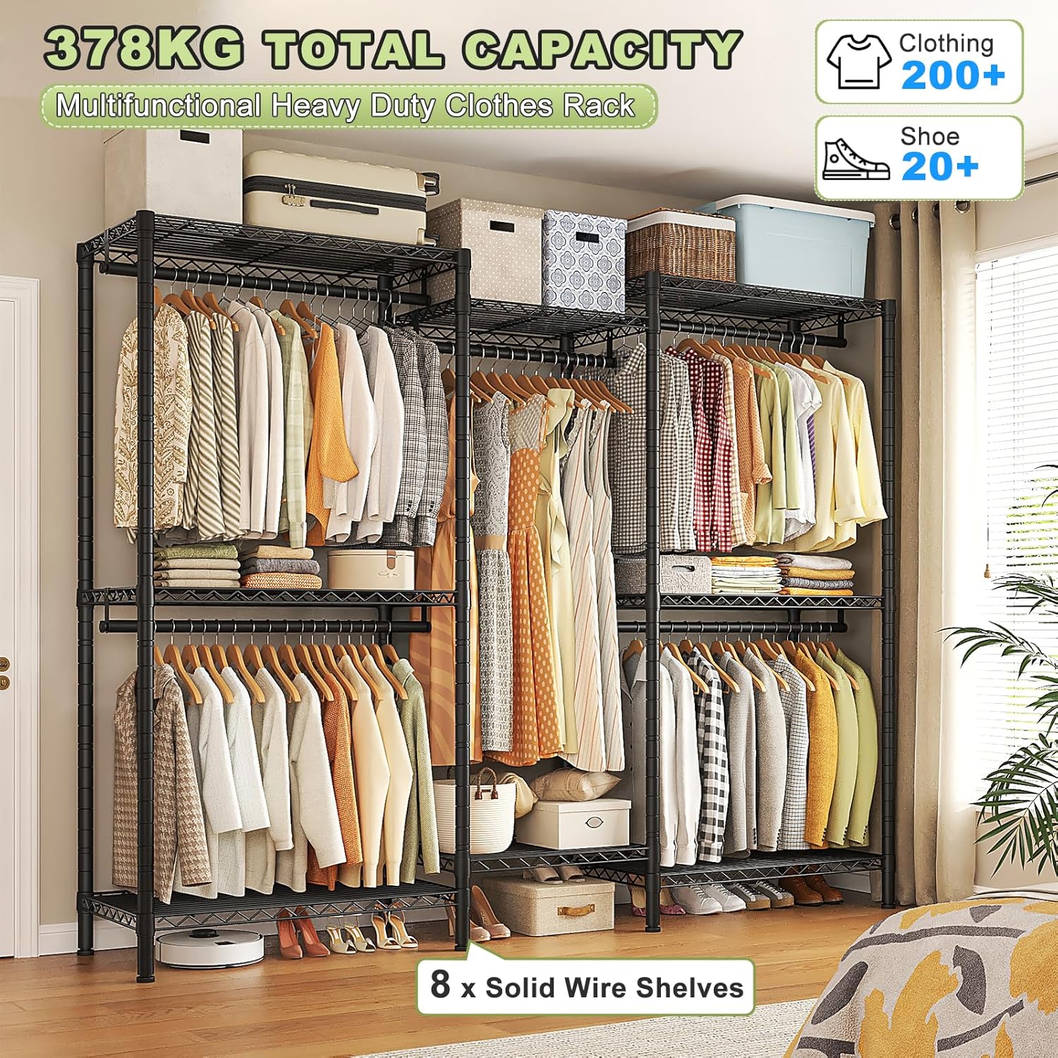 Metal Wardrobe Clothes Rack - Image 7