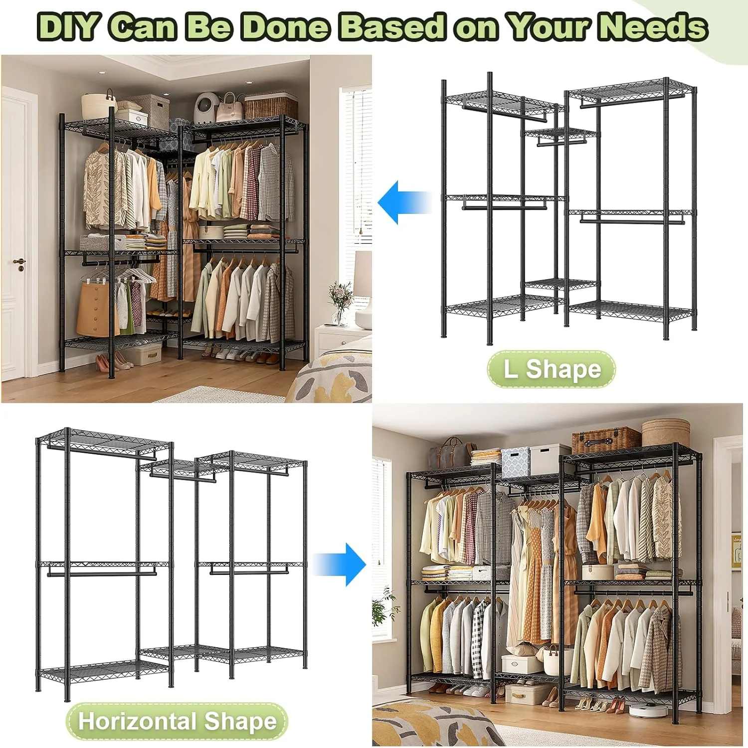 Metal Wardrobe Clothes Rack - Image 9