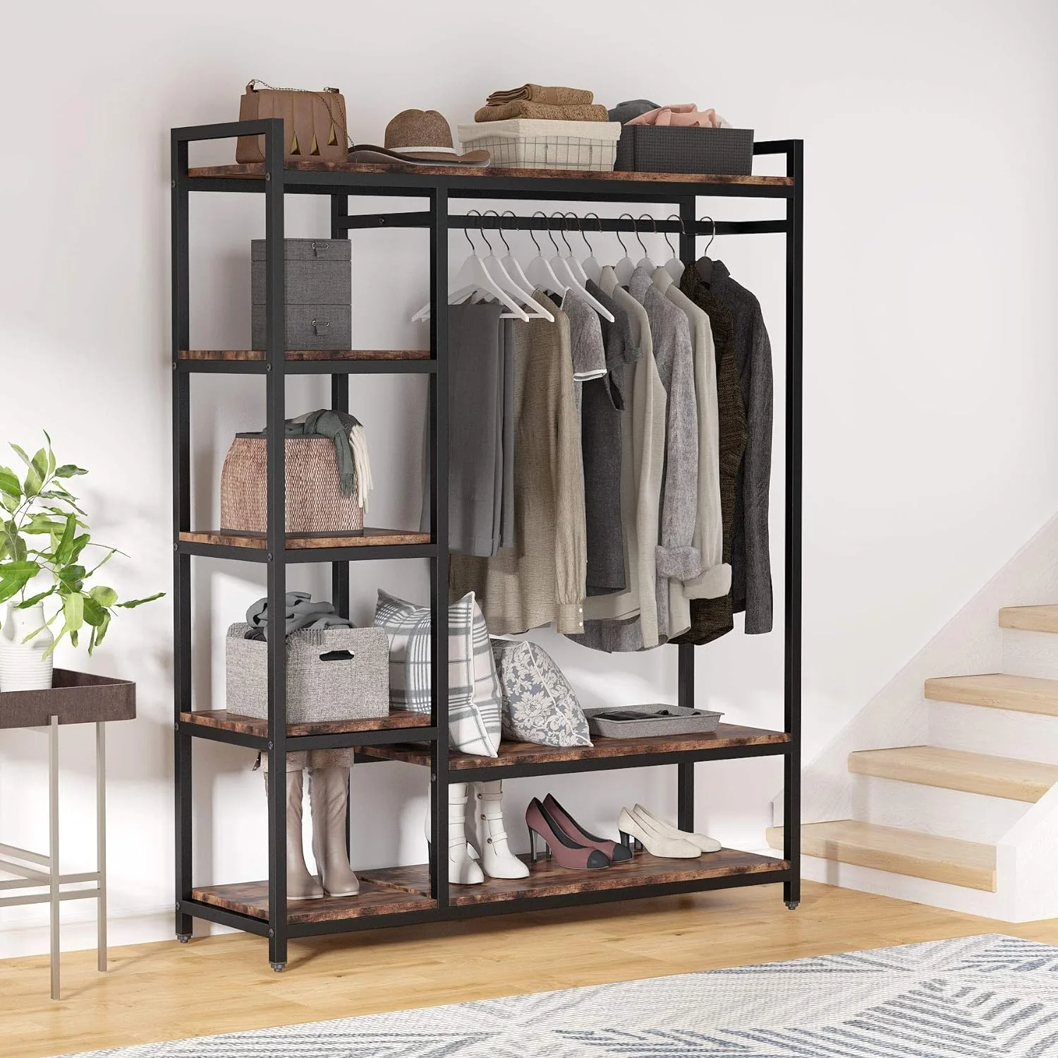 Metal Wardrobe Clothes Rack Clothes Organizer - Image 9