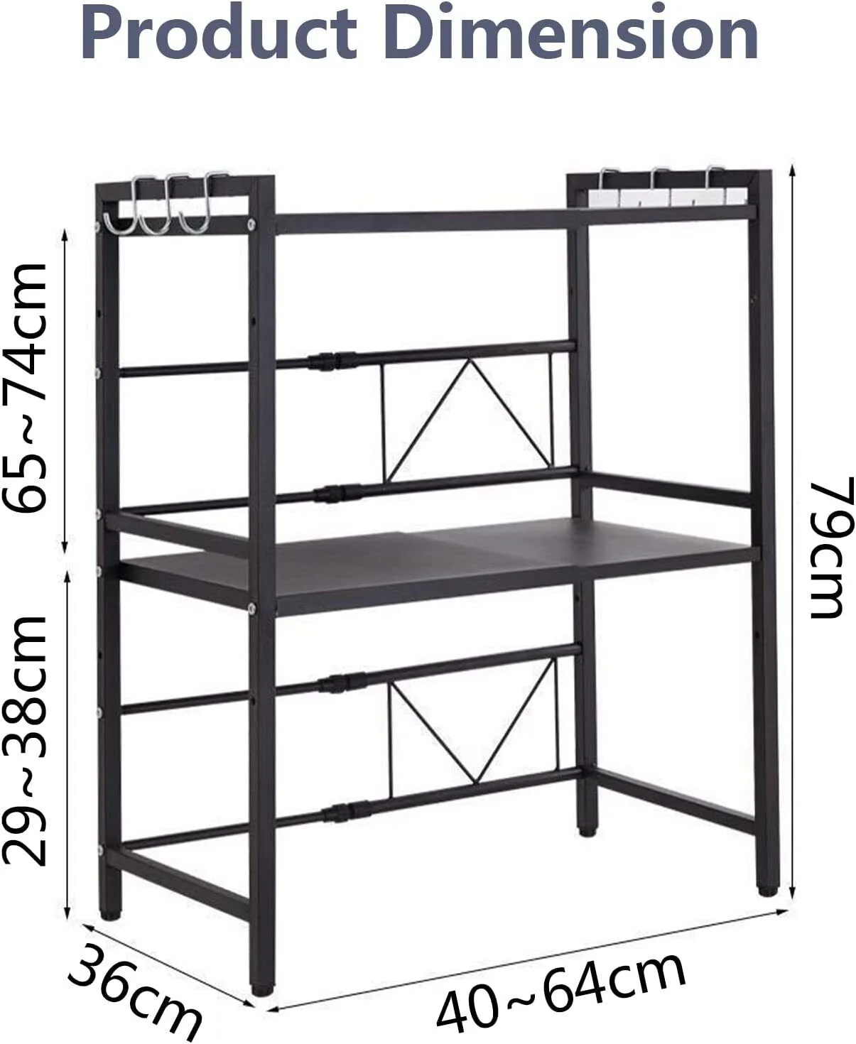 Microwave Kitchen Shelf Rack - Image 11