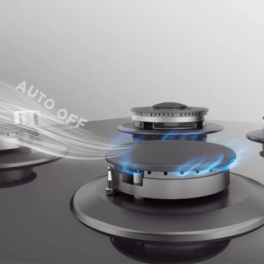 Midea 60cm Gas Cooktop Black Tempered Glass With Timer 60GH096 - Image 4