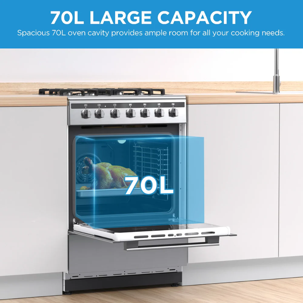 Midea 60cm Gas/Electric Freestanding Stove - Image 5