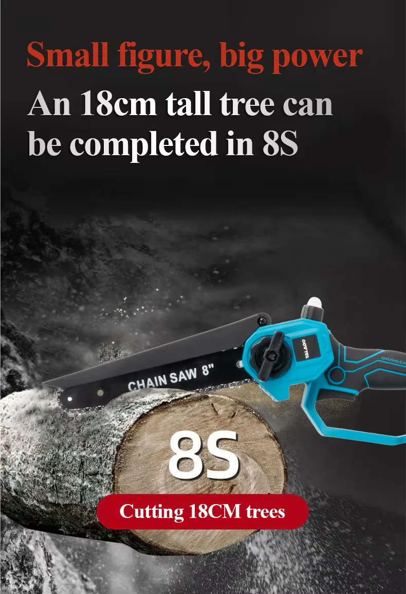 Mini Chain saw Cordless Power Chain Saws 8" - Image 11