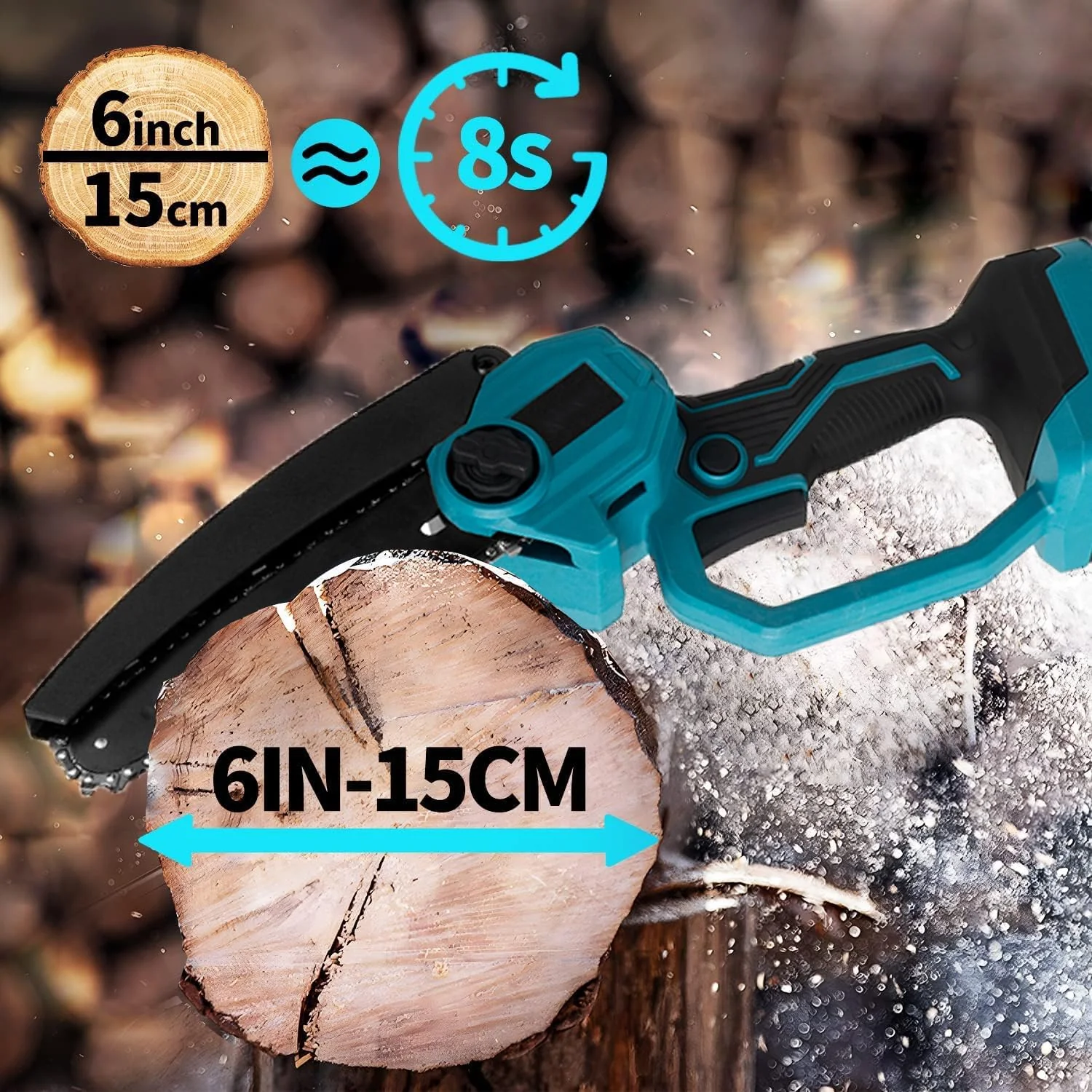 Mini Chain saw Cordless Power Chain Saws 6" - Image 2