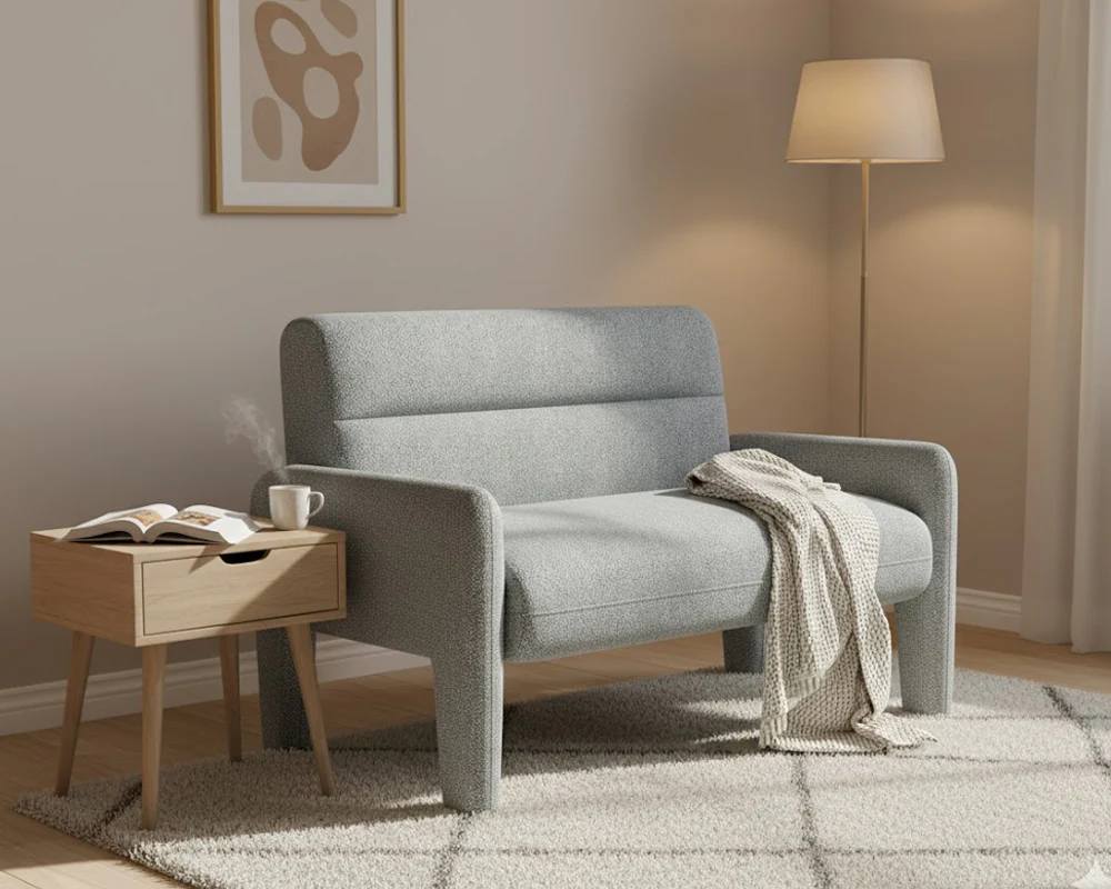 Modern 2 Seater Sofa Dubai Sky Blue - Image 5