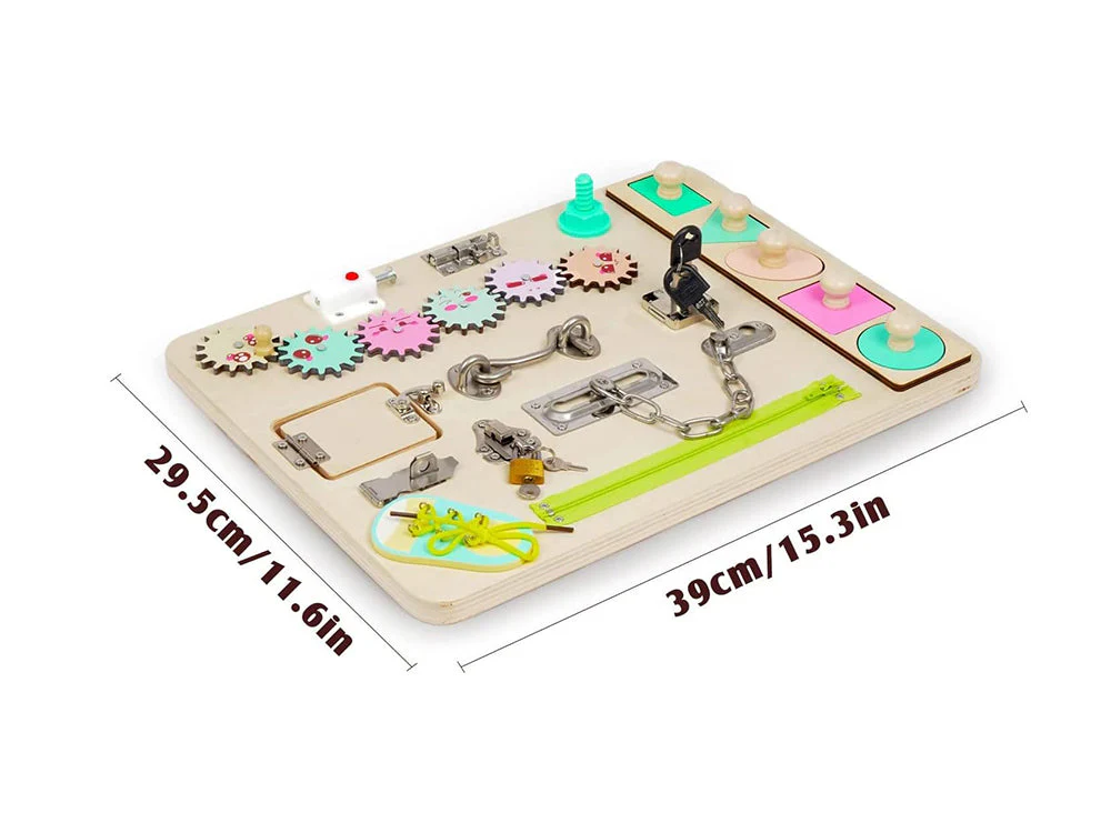 Montessori Activity Educational Learning Busy Board - Image 4