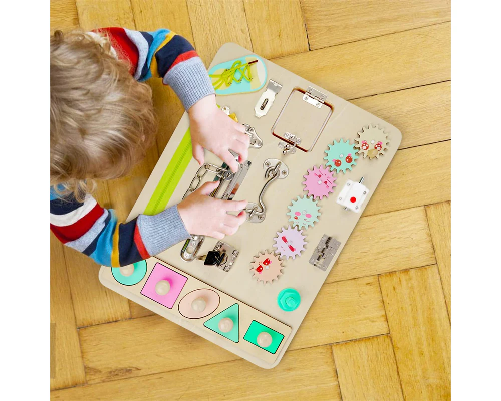 Montessori Activity Educational Learning Busy Board - Image 7