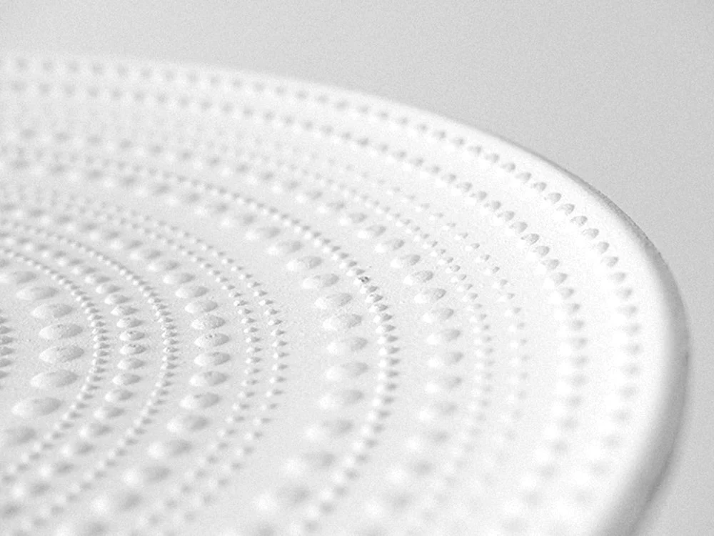 Moroccan Carved Style Round Side Table-White - Image 3